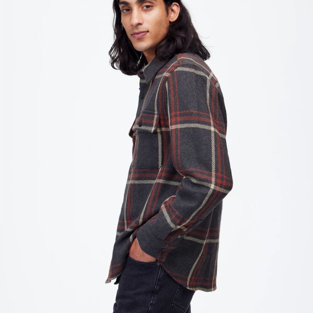 Madewell Brushed Easy Shirt-Jacket in Italian Fabric • size medium • NT033 - Picture 3 of 13